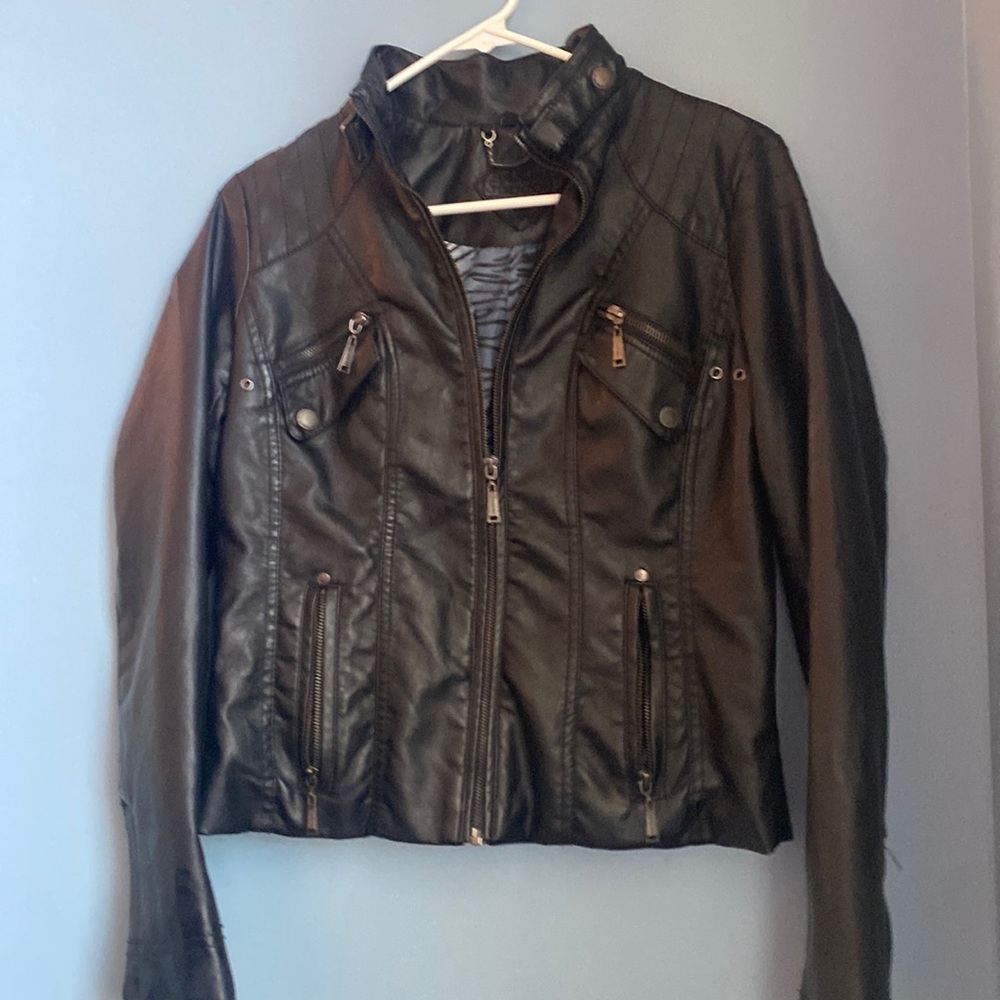 Faux leather jacket
